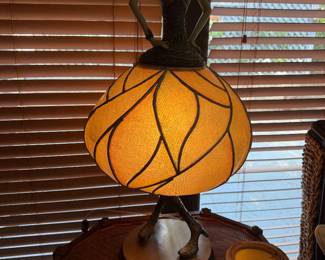 #48 - $140 - Tall lady lamp Artsy 34Tx14