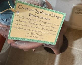 #36 - $180 - Robson Design (American 1935-) American Indian pottery figure of Wisdom Speaker