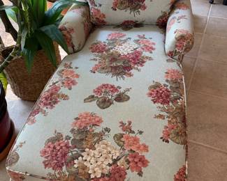 #50 - $100 - Lounge chair begonias upholstery 27x55x30
