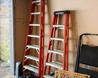 #92 - $120 - Werner ladder 8 foot - #93 - $80 - Werner ladder 6 foot