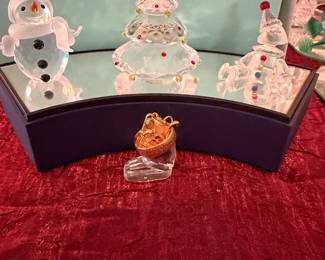 #196 - $100 - Swarovski Snow man /Christmas tree / sitting clown / boot