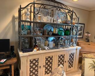#64 - $700 - Large sideboard & rack top 78x90x21