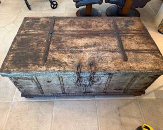 #5 - $400 - Antique wood trunk 51x30x20T