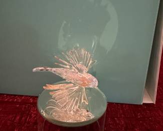 #169 - $60 - Swarovski Lion fish amber tint on fins