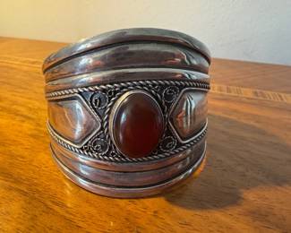 #125 - $66- Sterling tested bracelet with amber