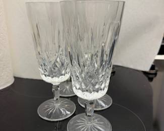#71D - $200 - Waterford Lismore set of 4 footed water ice tea ice beverage
