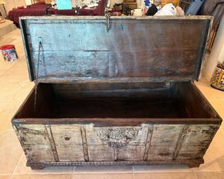 #5 - $400 - Antique wood trunk 51x30x20T