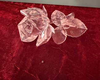 #191 - $30 - Swarovski Rose with stem