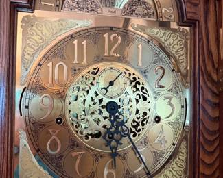 #14 - $500 - Pearl tall oak case Elvis Presley Anniversary clock 22x14x85
