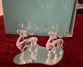 #165 - $70 - Swarovski Pair of reindeer