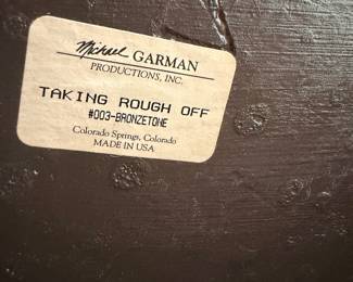 #27 - $48 - Michael Garman Taking the Rough Off statue -19x11