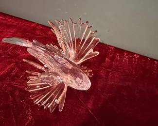 #169 - $60 - Swarovski Lion fish amber tint on fins