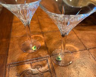#72B - $90 - Waterford London Martini glasses set of 2