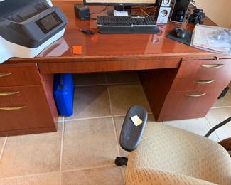 #88 - $100 - Desk - wood with glass top