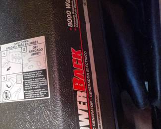 #100A- $250 - Vanguard 14HP power rack 8000 watt generator with cover