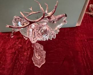 #160 - $100 - Swarovski Moose with silver antlers