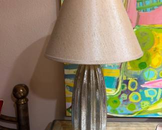 #80 - $140 - Pair of Mercury glass style lamps 30x18