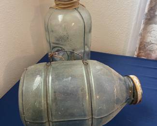 Vintage glass minnow traps
