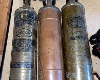 Vintage fire extinguishers