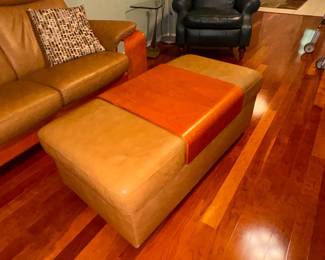 Danish double ottoman with table top