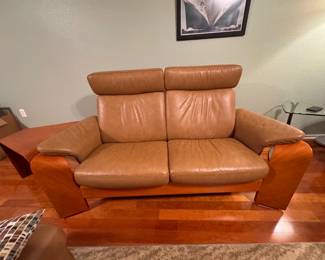 Danish Stressless brand reclining loveseat