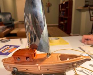 1950’s sailboat tv lamp