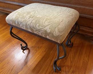 29 Upholstered Wrought Iron Stool