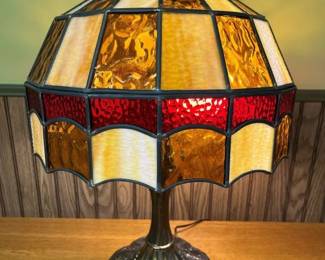 29 Slag Glass Table Lamp