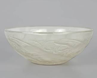 R. Lalique "Chiens" Glass Bowl