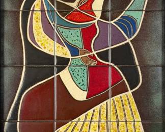 Jackson Woolley 'Dancing Woman' Enamel Portrait