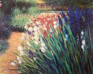 Greg Singley 'Garden Landscape' Oil on Canvas