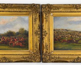 Pair of Samuel Henry Gordon Alken Oil on Canvas Paintings