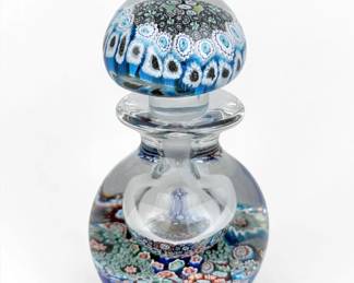 Millefiori Murano Art Glass Perfume Bottle