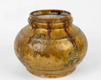 Tiffany Studios LCT Pottery 'Lion' Vase