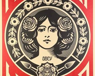 Shepard Fairey "Make Art Not War" Lithograph