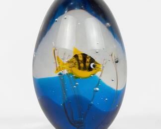 Elio Raffaeli Murano Glass Aquarium Sculpture