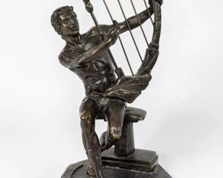 Yiannis Koutsis "David" Bronze Sculpture