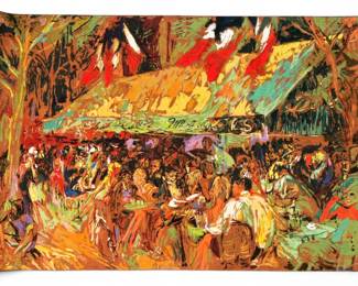 Leroy Neiman & Softart "Cafe Deux Magots #1" Tapestry