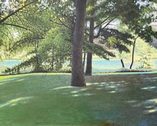 Kraig Rasmussen "Oak Canopy Along the Shore" Oil on Canvas