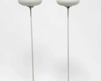 Pair of Mid Century Modern Laurel Lamp Co Mushroom Floor Lamps