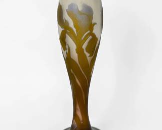 Emile Galle 'Iris' Cameo Glass Vase
