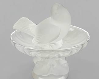 Lalique Bird Dish & Figure