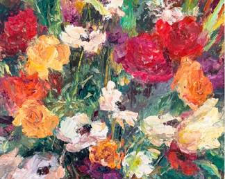 Henrietta Milan 'Spring Florals' Oil on Canvas