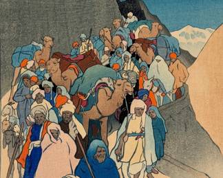 Charles Bartlett "Khyber Pass" Woodblock Print