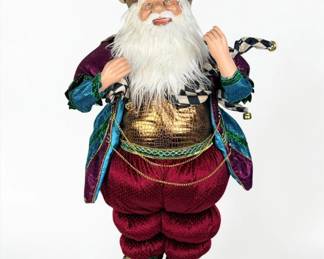 MacKenzie Childs Jester Jeweled Courtly Check St. Nick Figurine