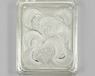 Lalique "Bluets" Glass Vanity Dish