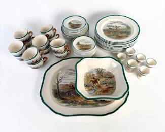 (60pc) Spode 'Fox Hunting' China Set