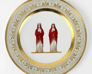 19th Century KPM Style 'High Priestess & Priestess' Plate