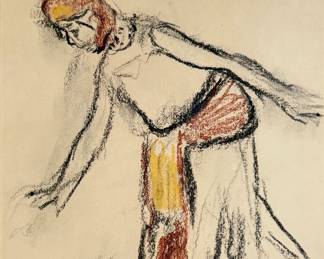 Edgar Degas "Oriental Dancer from Dance Drawings" Etching