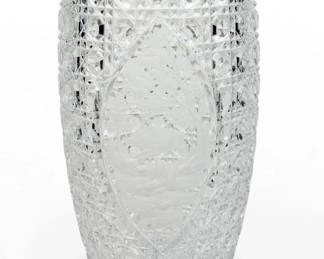 Vintage Waterford Cut Glass 'Boar' Vase